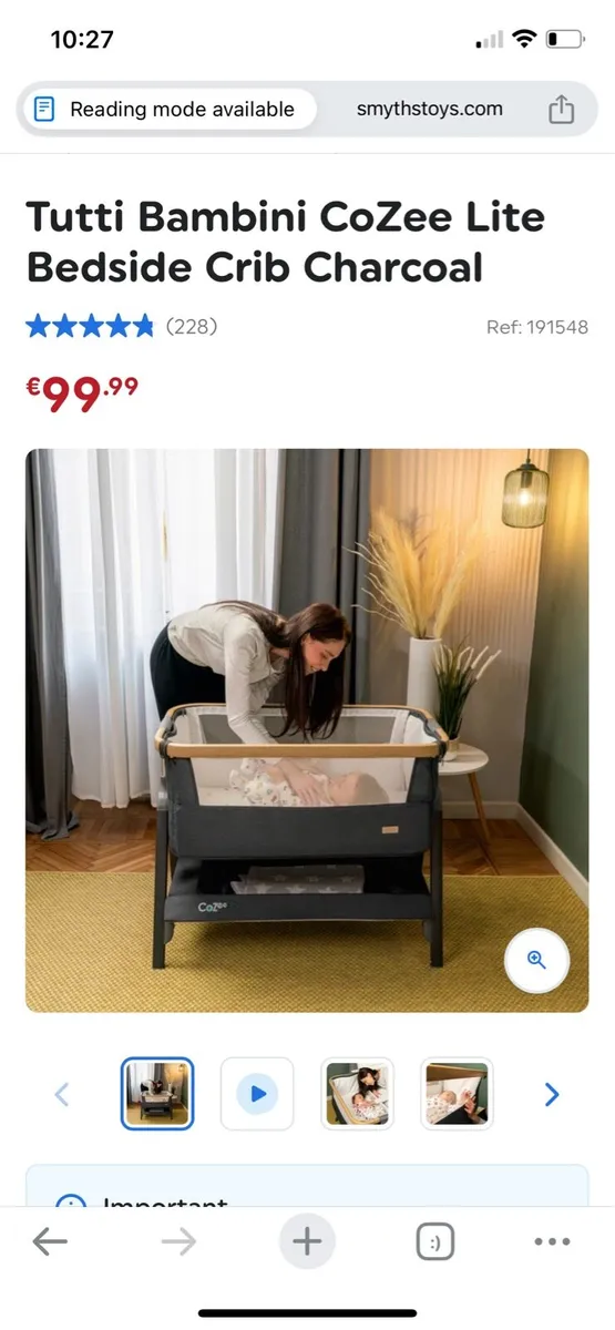 CoZee bed side crib - Image 4