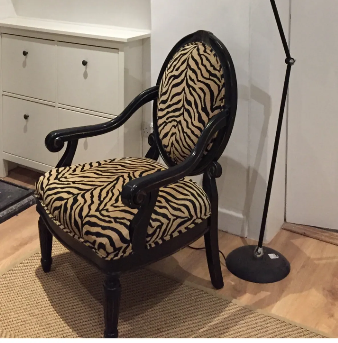 Zebra print armchairs x 2 - Image 3