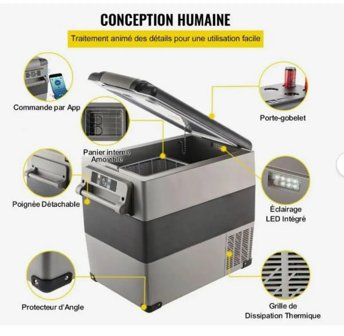 Car Refrigerator 55L Compressor Portable - Image 2