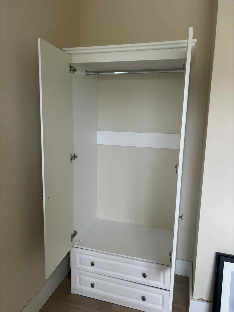 2x wardrobes grey and white - Image 3