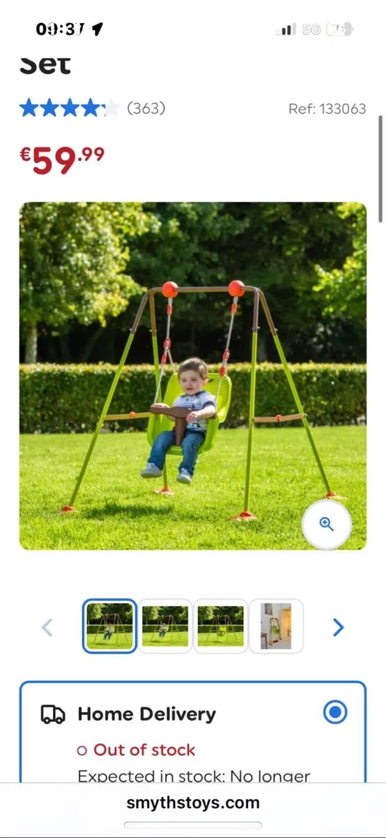 Baby swing