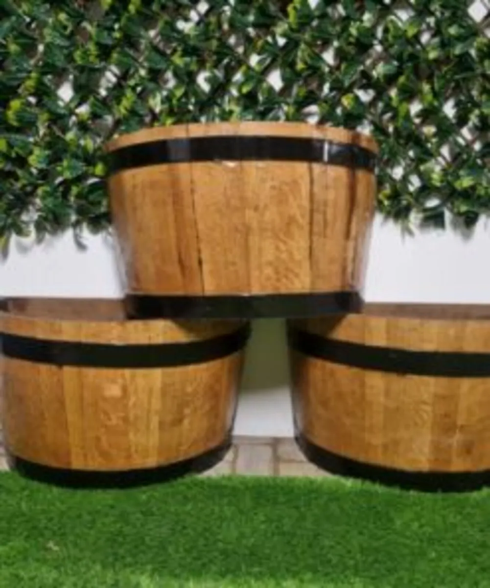 Oak 1/4 Barrel - Flower planter