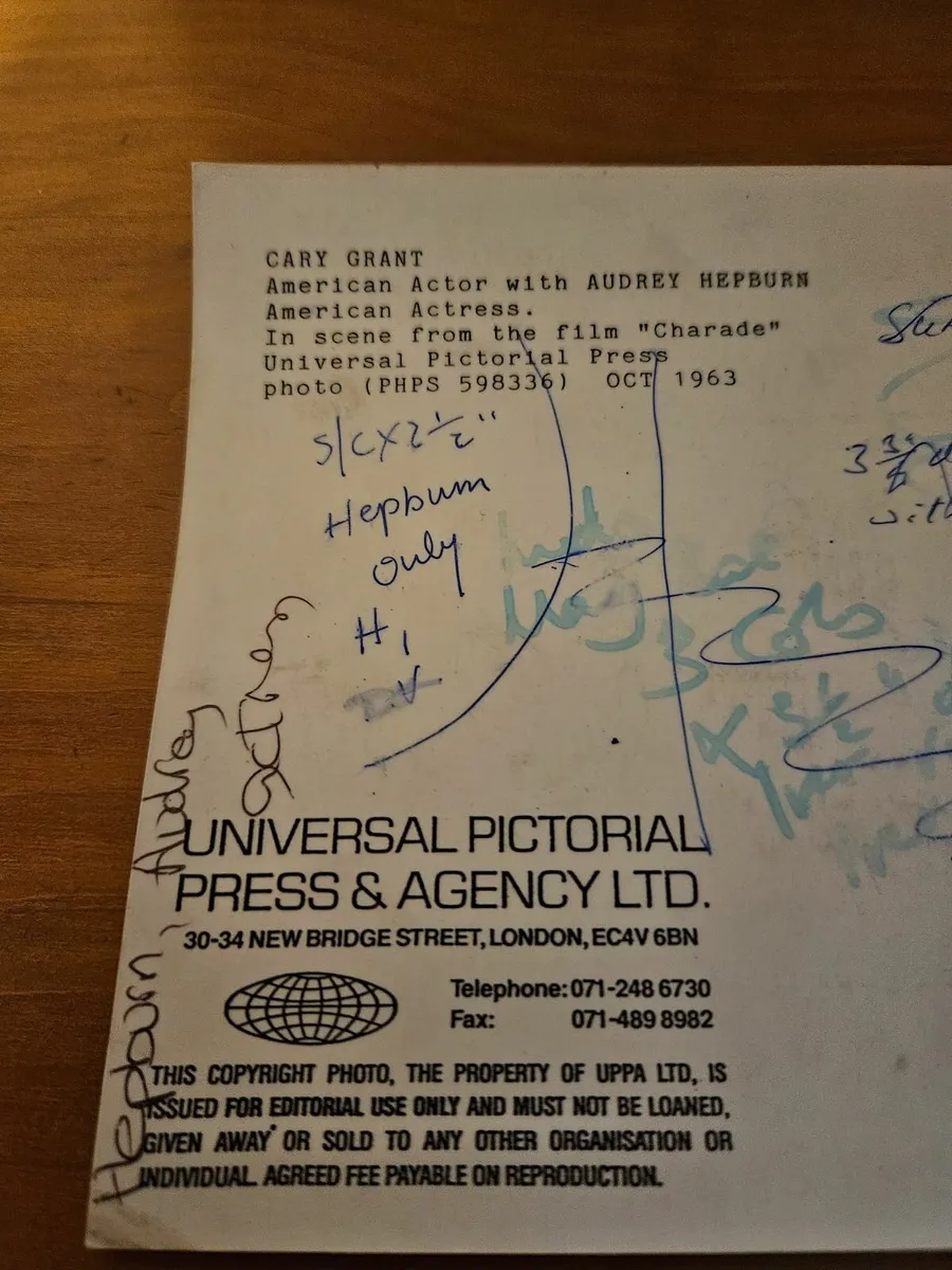 Vintage Cary Grant and Audrey Hepburn Press Photo - Image 3