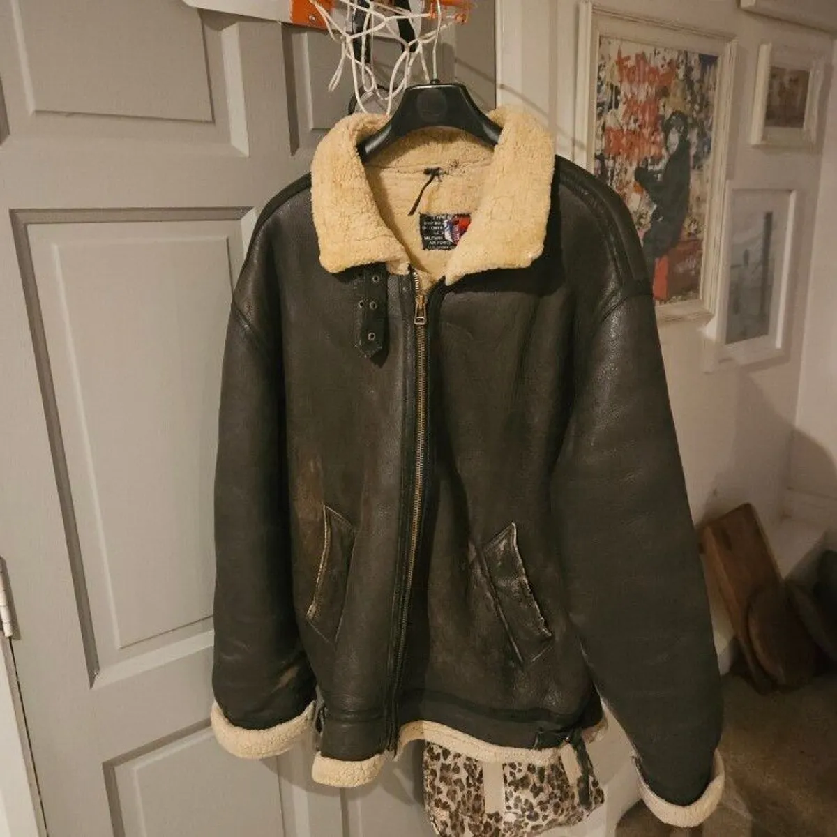vintage B3 bomber jacket &hat - Image 2