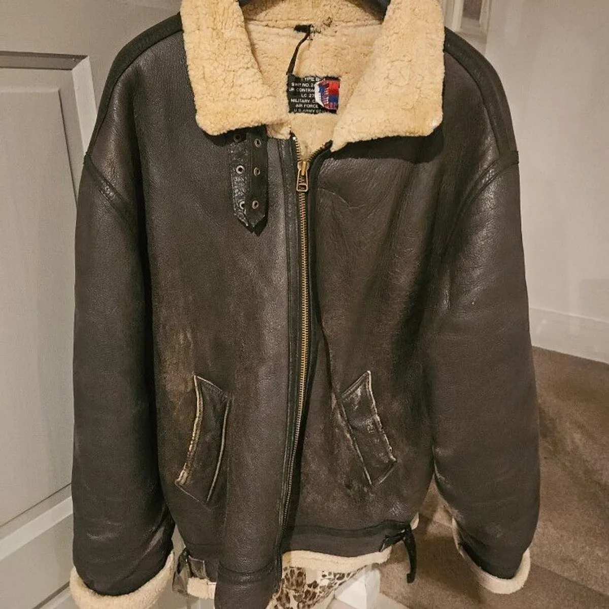 vintage B3 bomber jacket &hat - Image 3