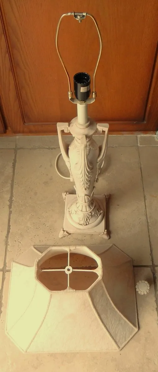 Large Table Lamp with Fabric Shade - Image 4