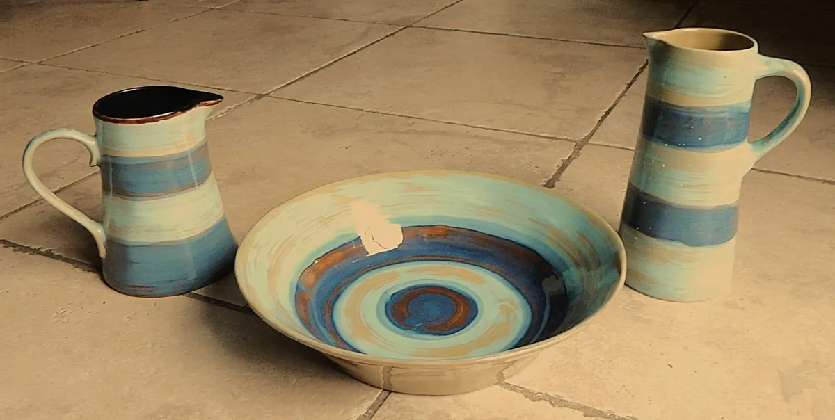 Studio Pottery Bowl and 2 Jugs - Image 1