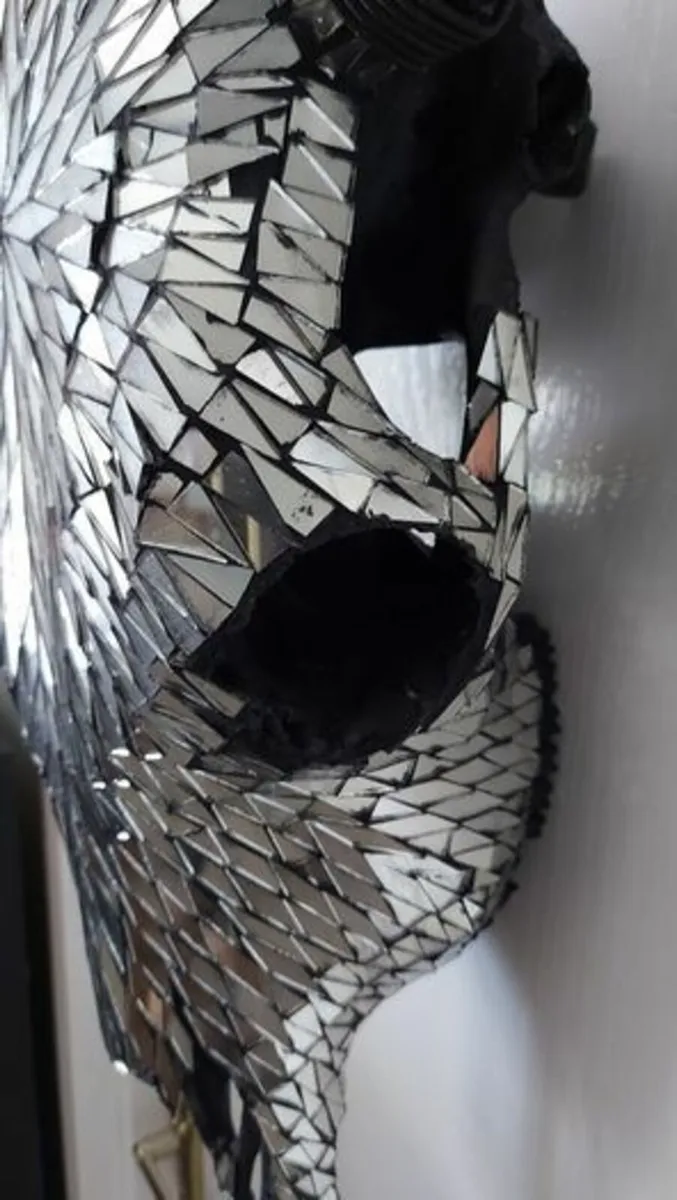 Mirror Insert Black Bull Skull - Image 3