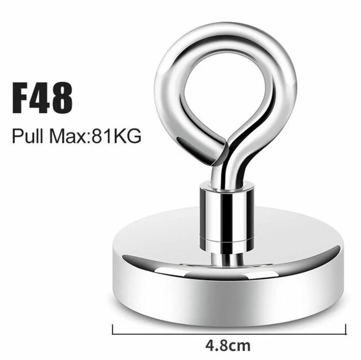 Fish Hook Finder 48mm 81kg strong salvage magnet p