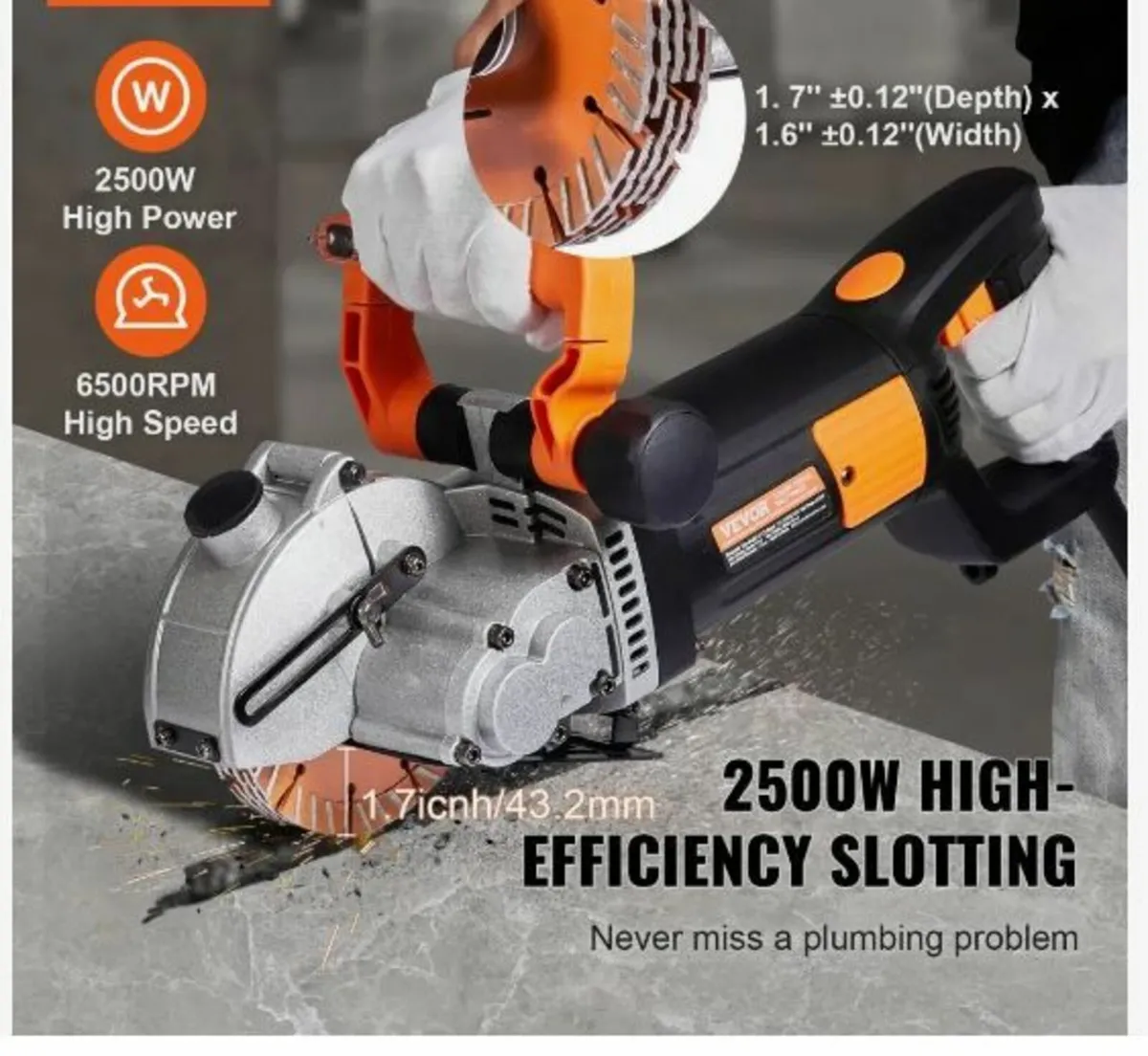 Electric Wall Chaser, Wall Groove Cutting Machine - Image 2