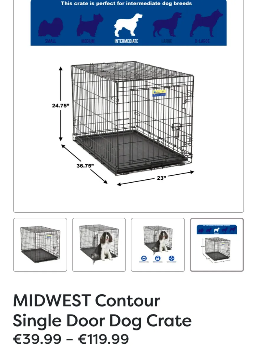Dog crate - intermediate/medium - Image 1