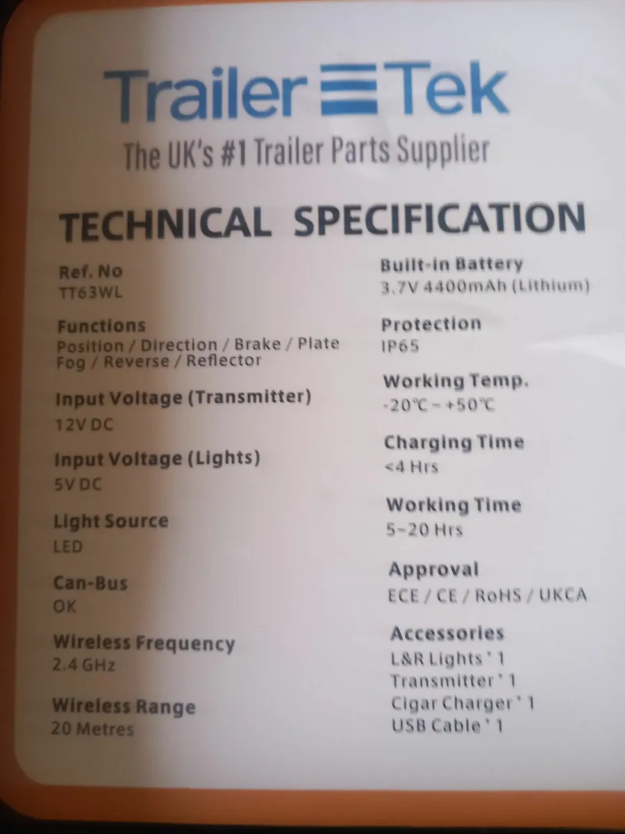 XL wireless 12/24V trailer light - Image 2