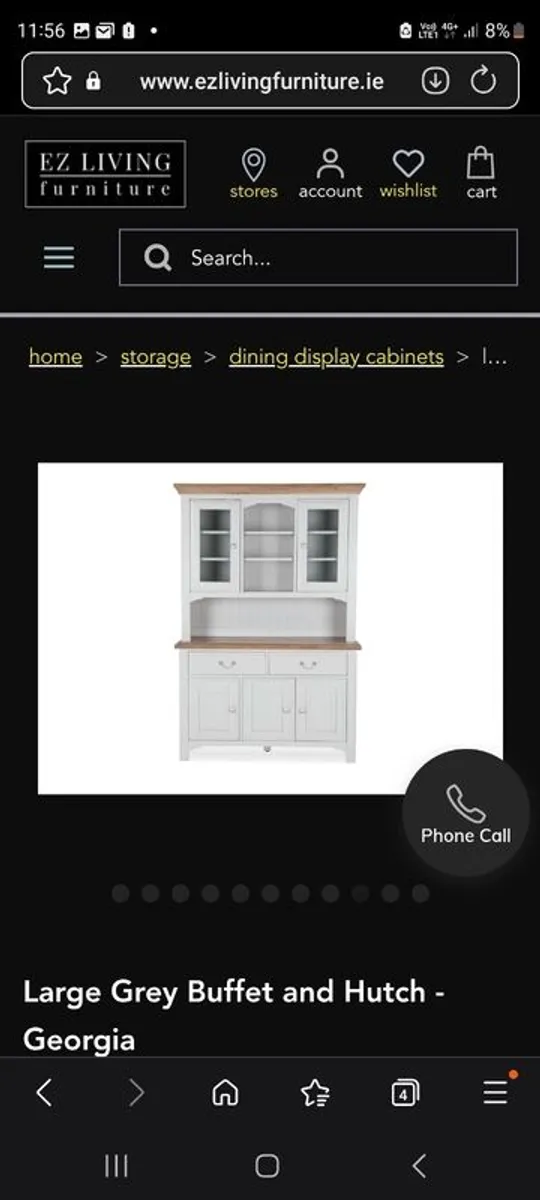 Grey and oak Dresser - Image 1