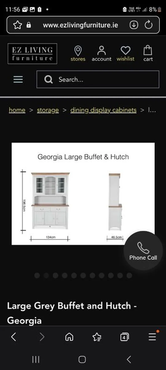 Grey and oak Dresser - Image 3