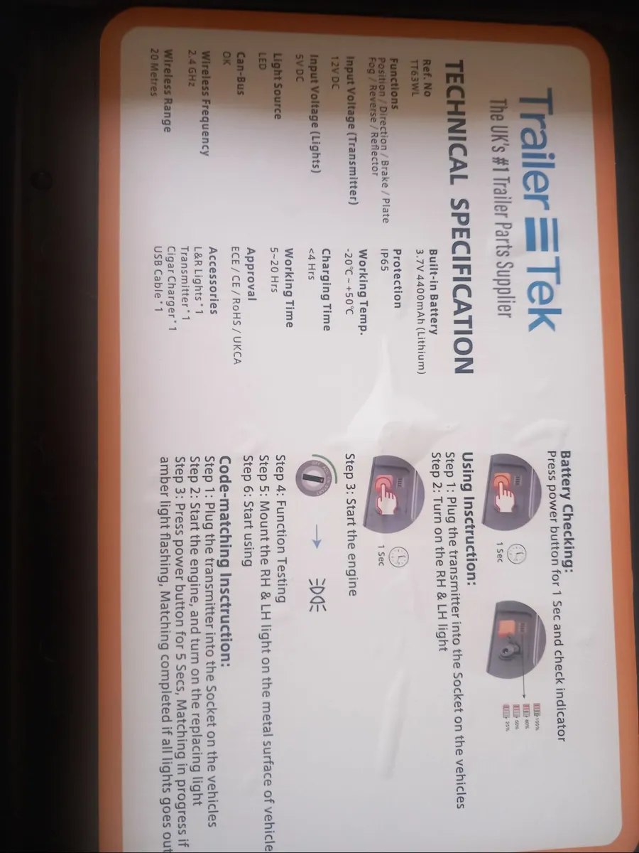 XL wireless 12/24V trailer light - Image 4