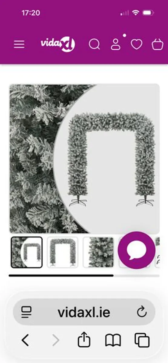 Christmas Tree Arch with Flocked Snow 240 cm - Image 1