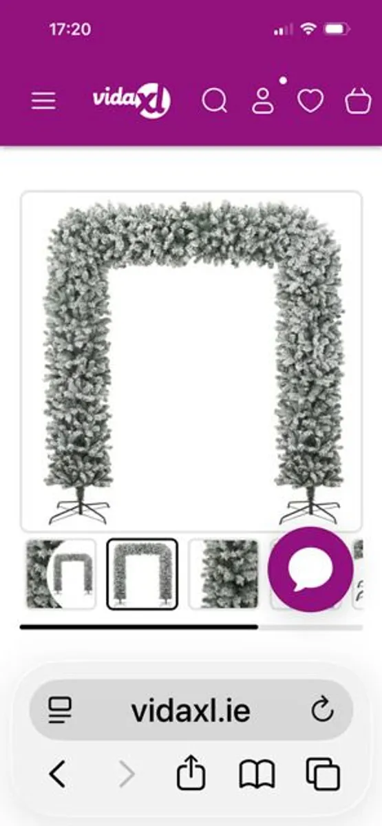 Christmas Tree Arch with Flocked Snow 240 cm - Image 2