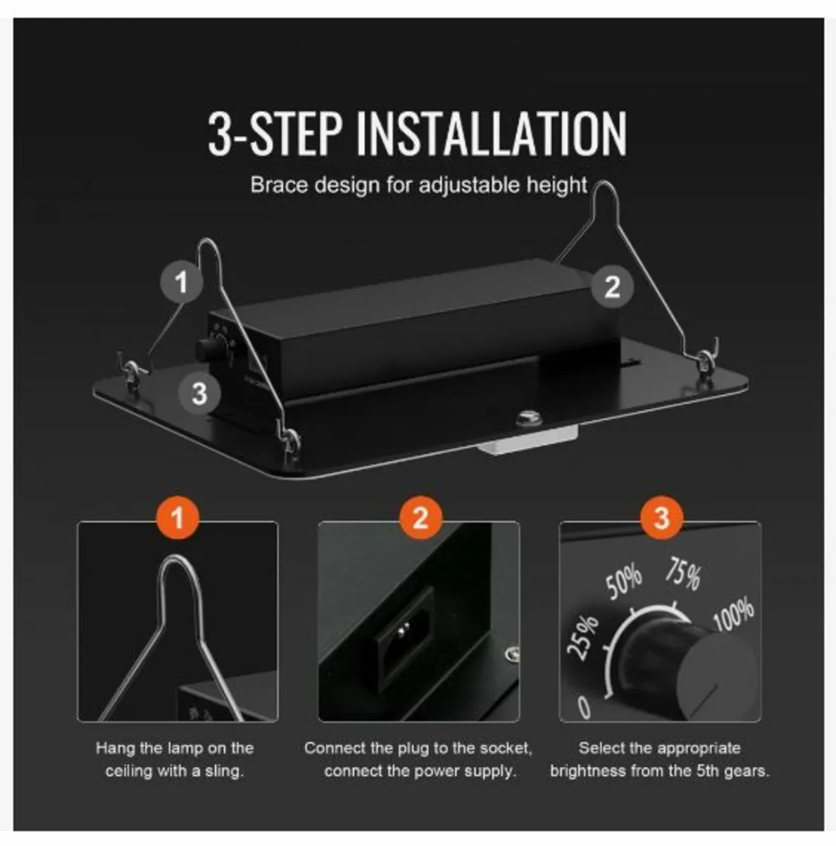 LED Grow Light, 150W Full Spectrum Dimmable - Image 4