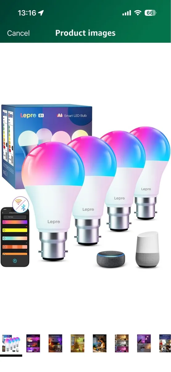 Lepro AI smart bulb B22 4 items