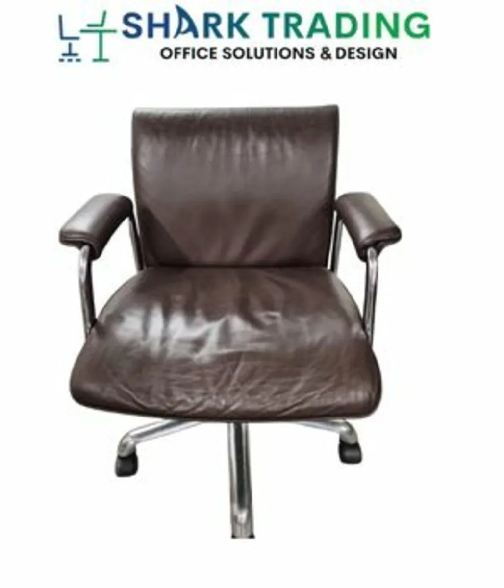 Boss Delphi and Charles Ames Leather Office Chairs - Image 1