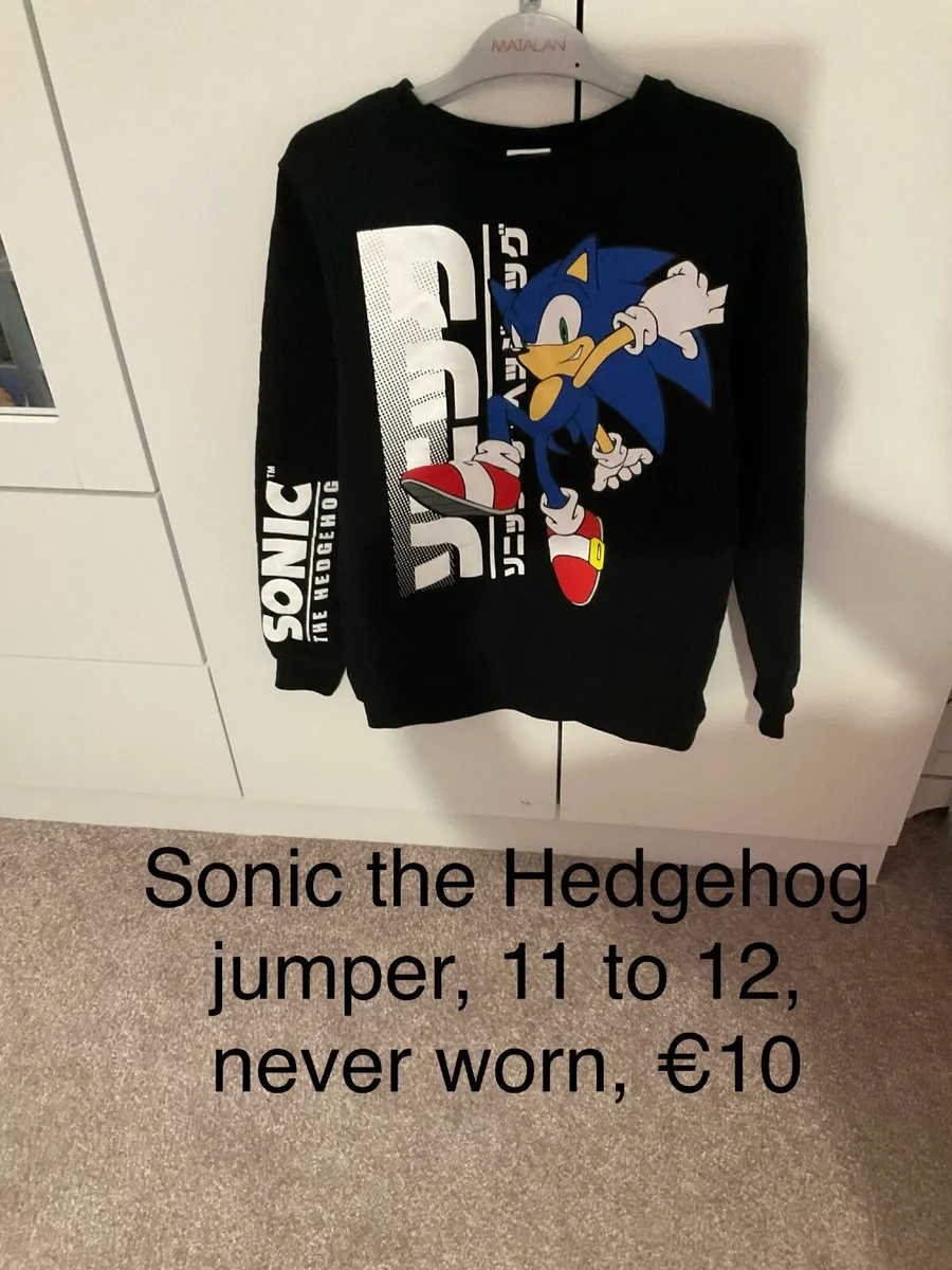 Sonic the Hedgehog jumper, 11 to 12, never worn