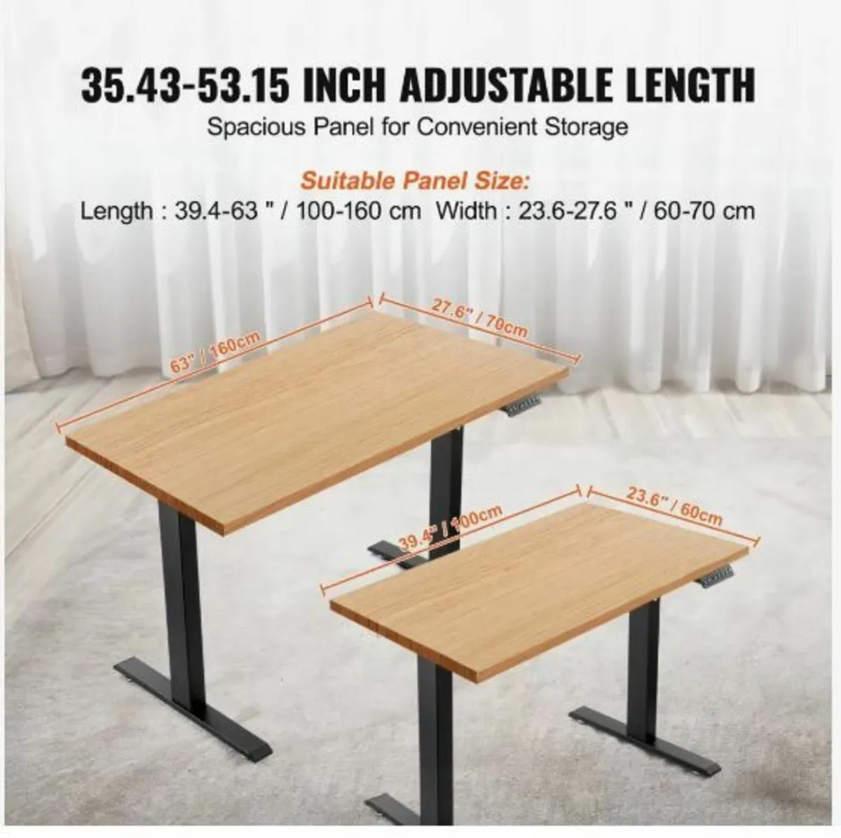 Electric Standing Desk Frame Adjustable 70-117 cm - Image 3