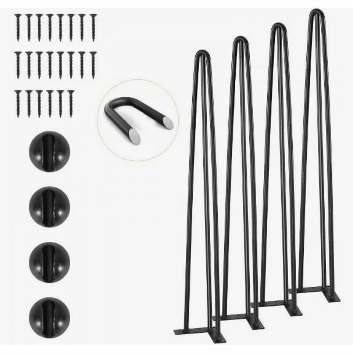 Hairpin Table Legs 0.7M, Set of 4 Desk Legs - Image 1