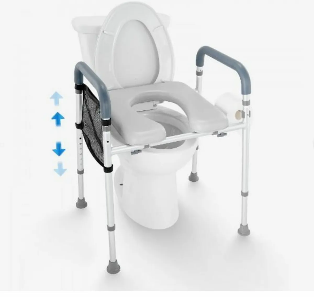 Raised Toilet Seat, 7-Position Height Adjustment - Image 1