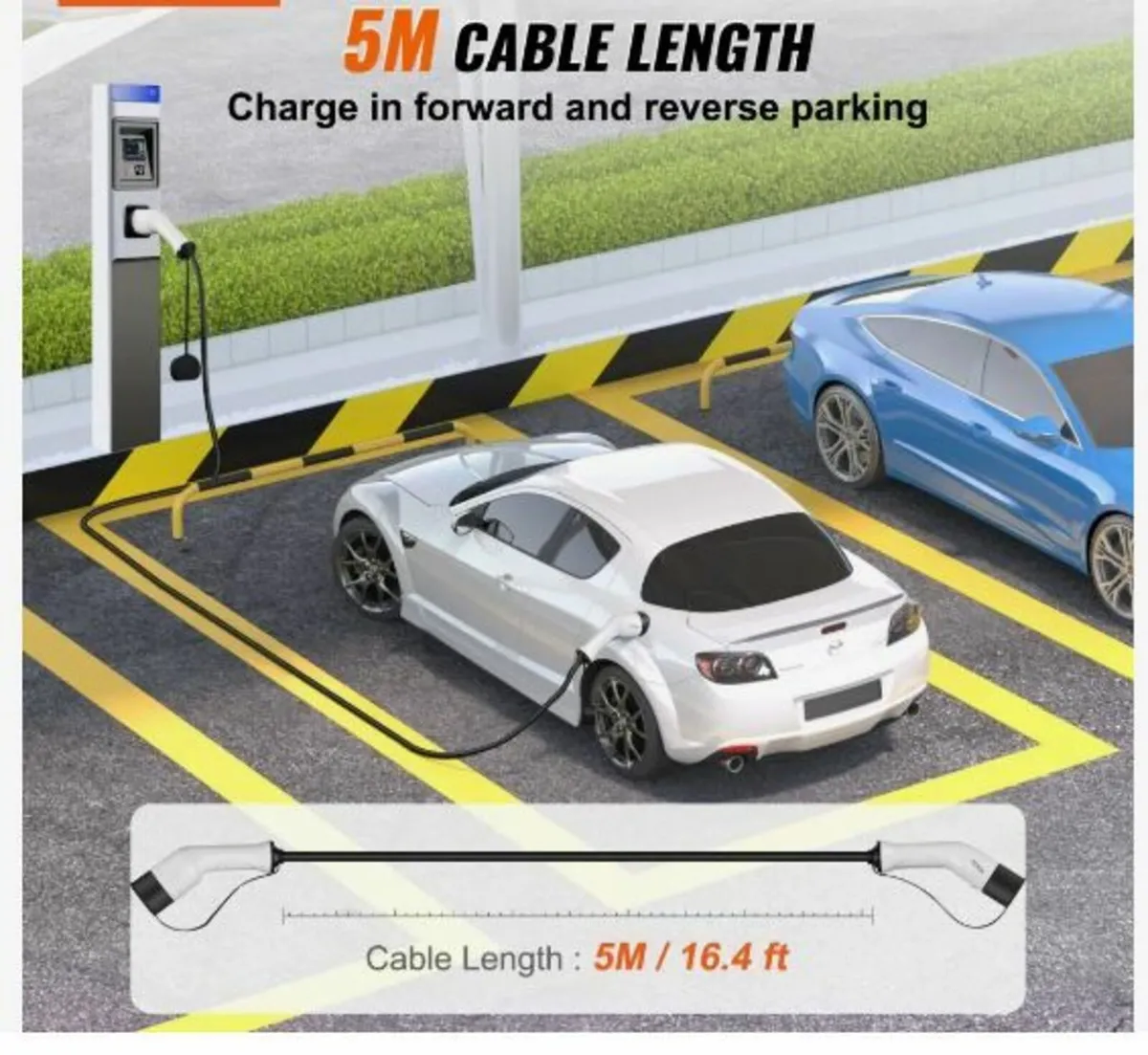 Type 2 to Type 2 EV Charging Cable, 32Amp - Image 2