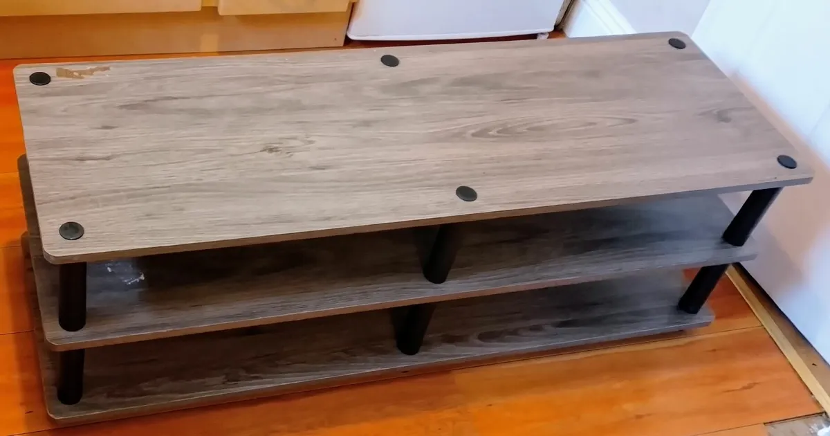 3-tier entertainment center tv stand - Image 1