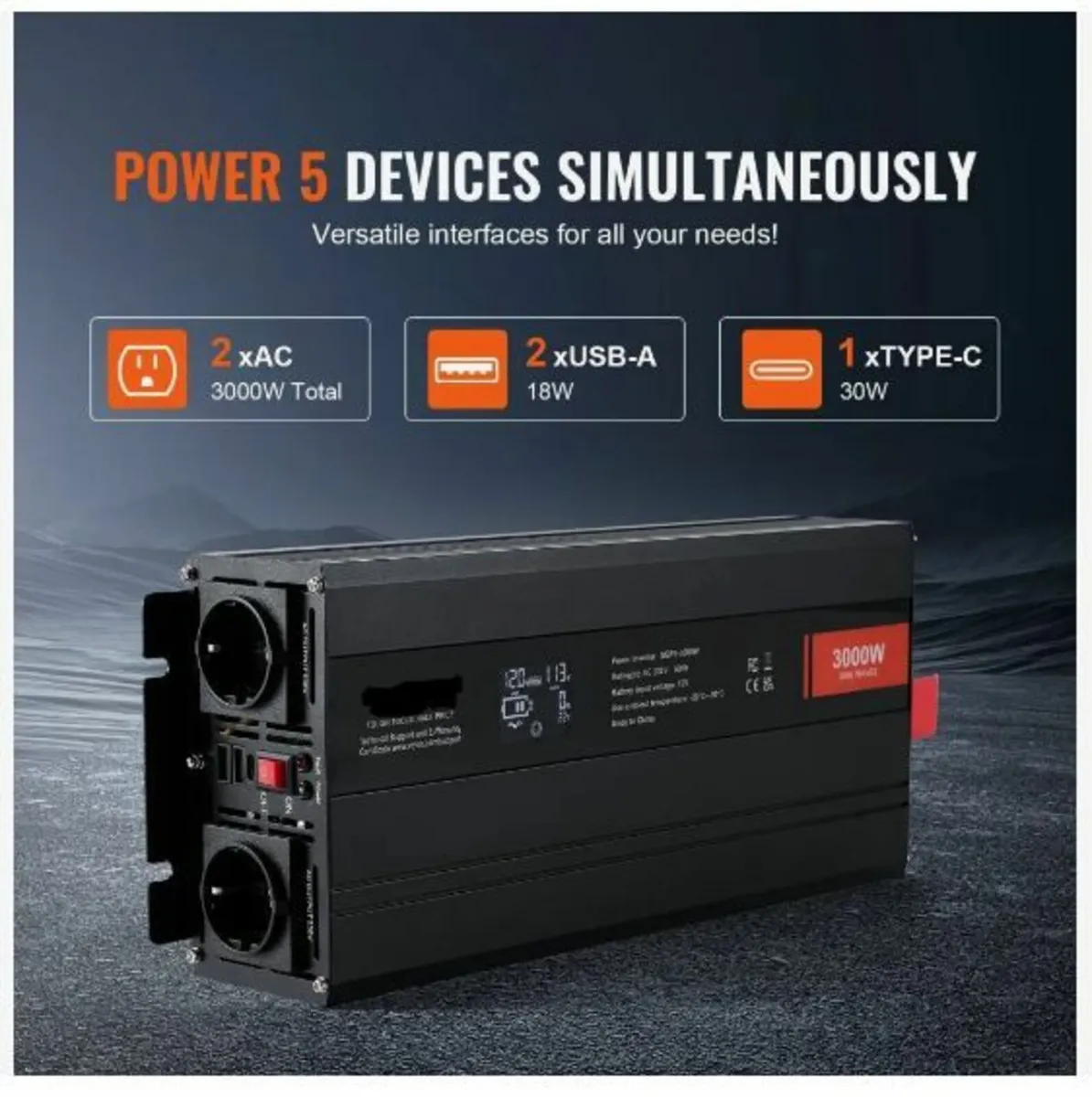 Pure Sine Wave Inverter, 3000 Watt - Image 2