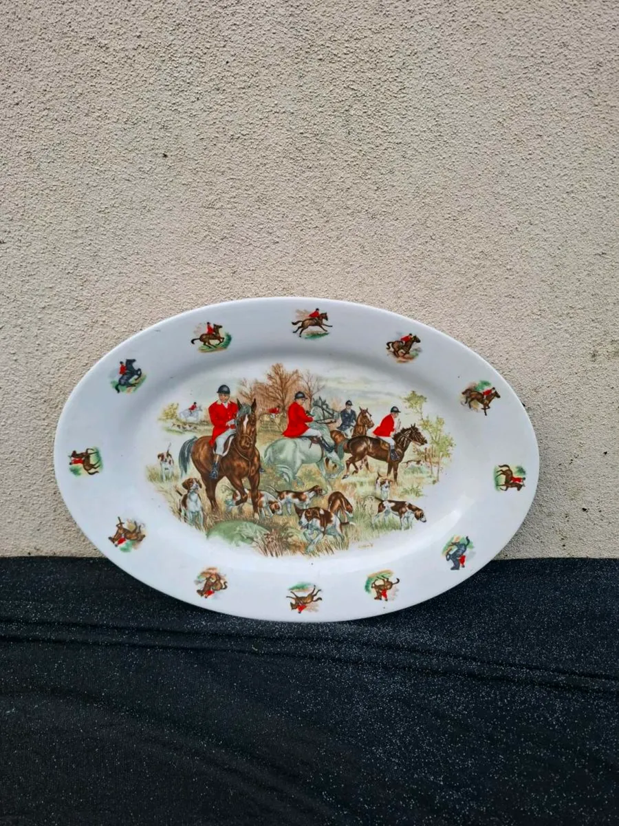 Hunting china service plate