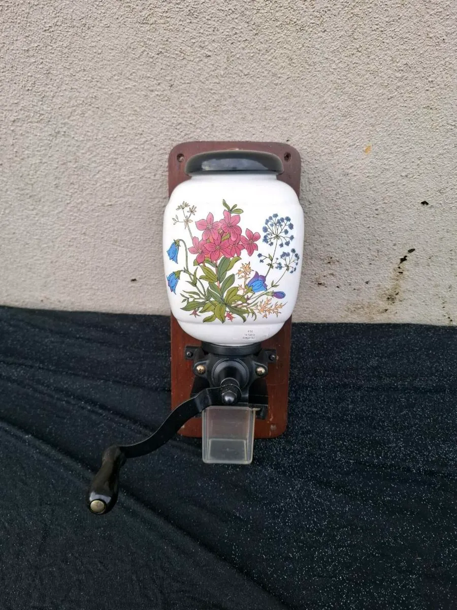 Floral wall coffee grinder postage possible