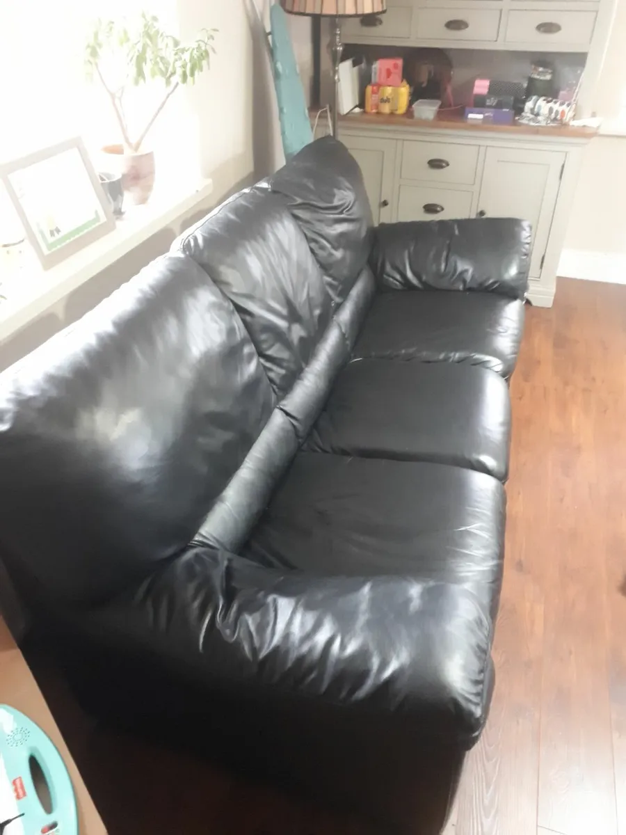 3 piece leather suite - Image 4