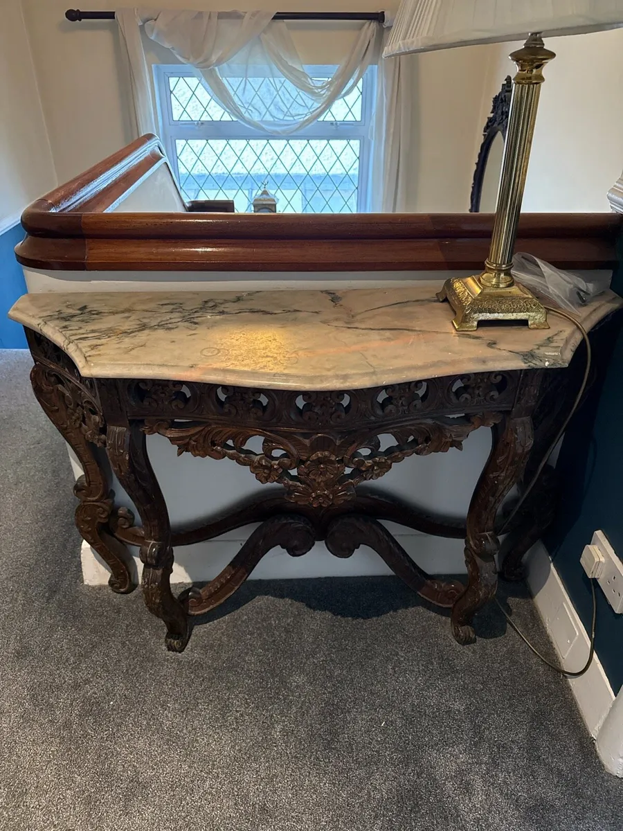 Rococo Carved Console Table - Image 1