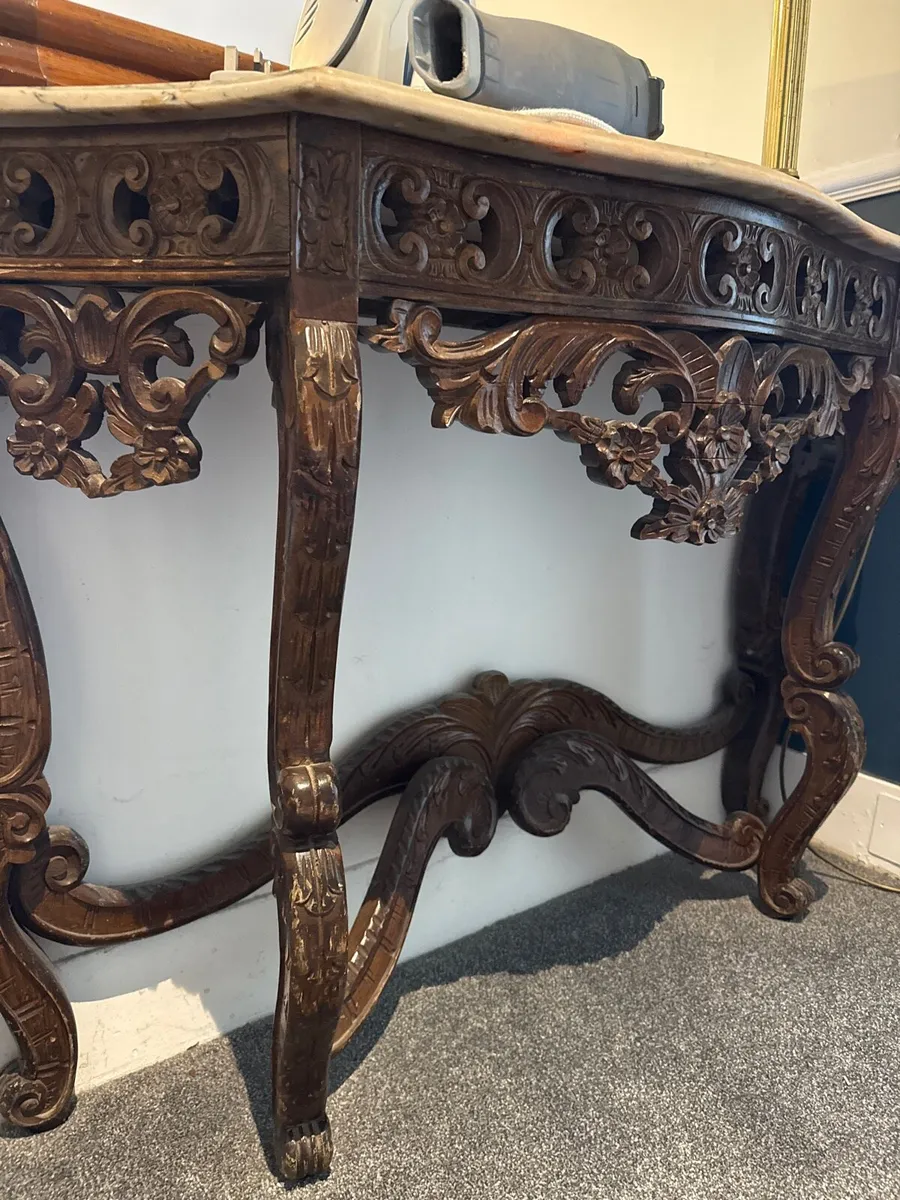 Rococo Carved Console Table - Image 2