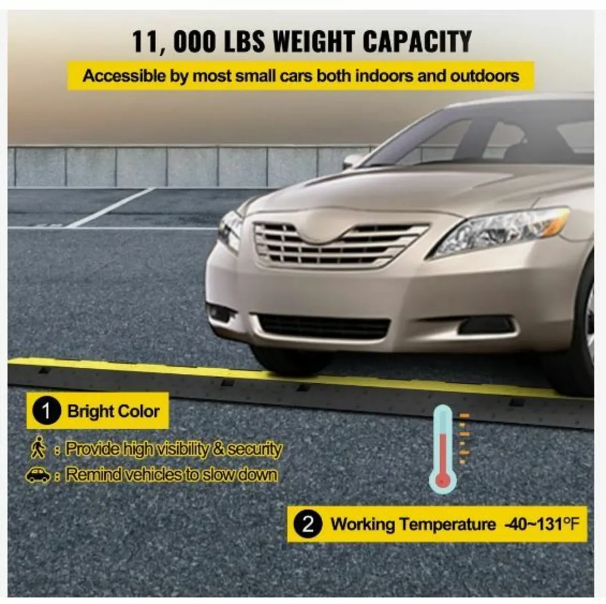 Cable Protector Ramp 101x24.5x5 cm , 5 Packs - Image 2