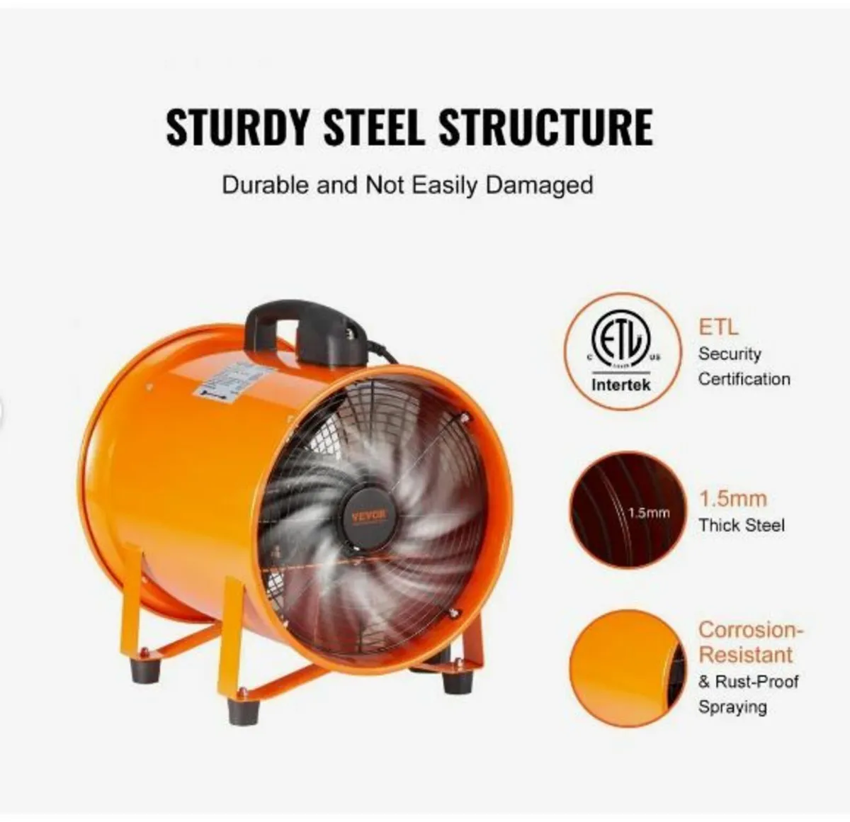 Portable Ventilator, 304.8mm Heavy Duty - Image 4