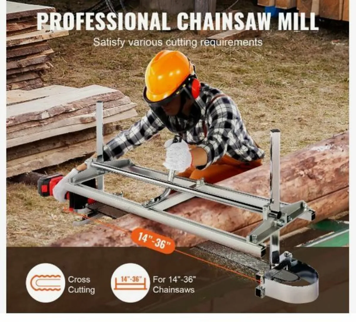 Portable Sawmill 35.6cm-91.4cm Guide Bar - Image 3
