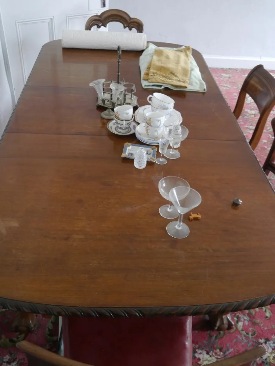victorian mahogany dining room table - Image 1