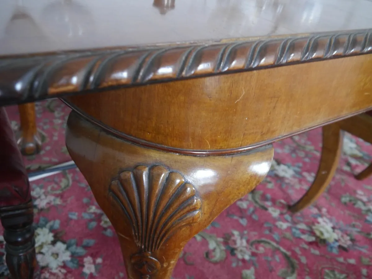 victorian mahogany dining room table - Image 4