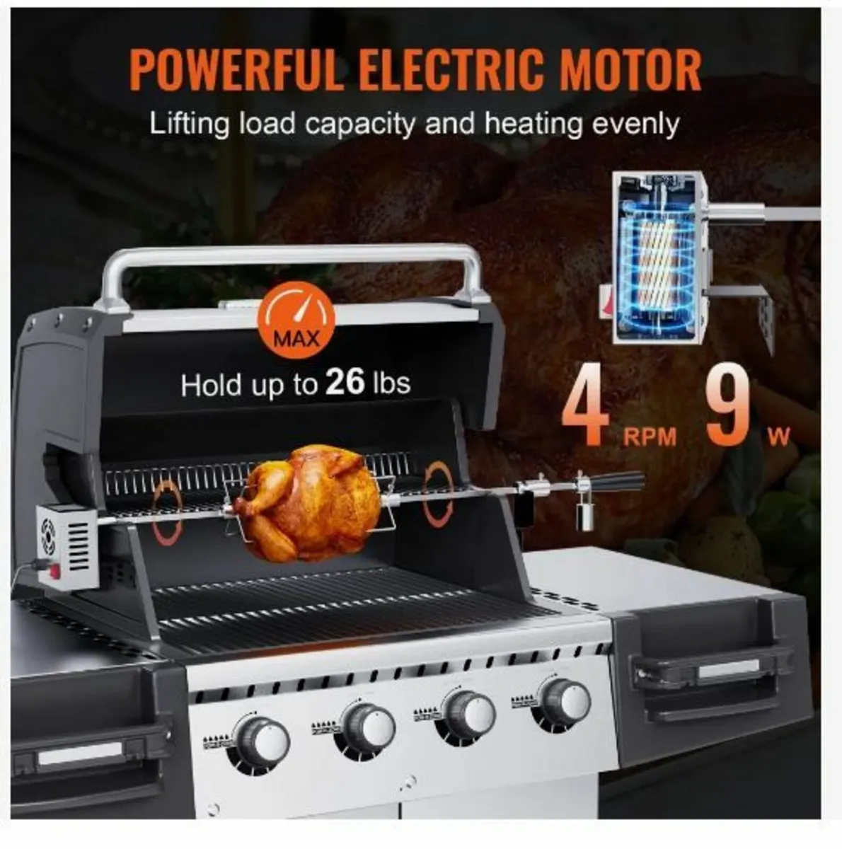 Universal Grill Rotisserie Kit - Image 3