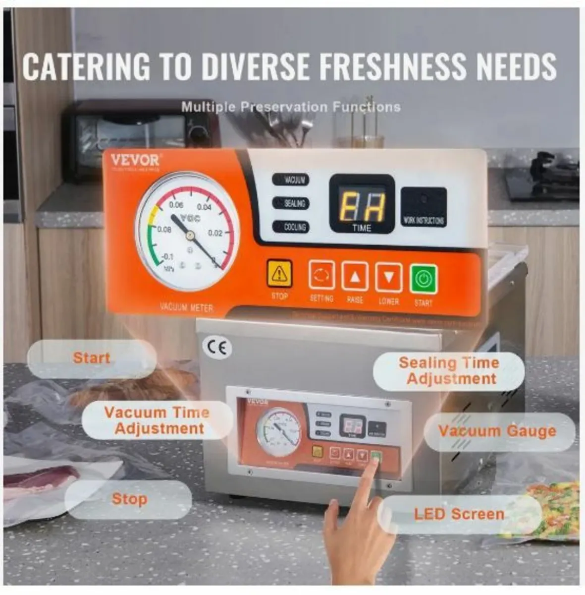 Chamber Vacuum Sealer, 260W Sealing Power - Image 4