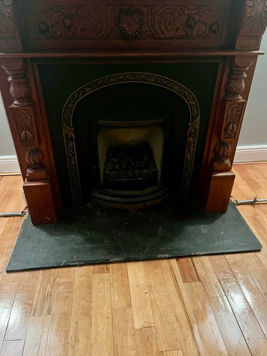 Cast iron fireplace and mantel - Image 2