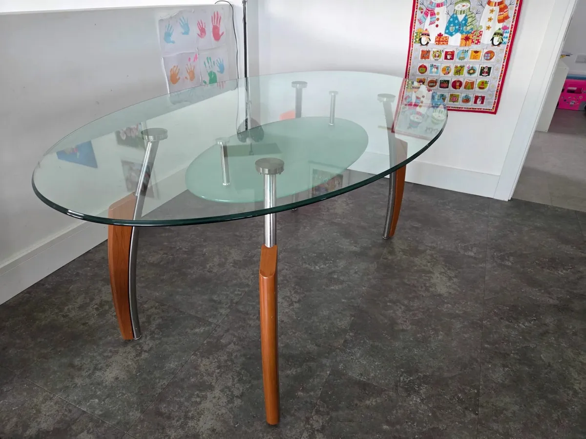 Oval Glass Kitchen Table - Image 3
