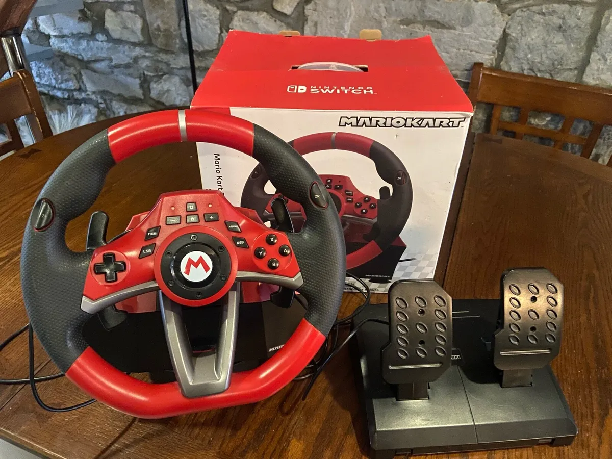 Hori Cart Racing Wheel ProDeluxe NSW-228U Nintendo - Image 1
