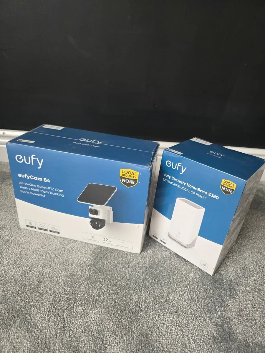 EufyCam S4 4K Security Camera + HomeBase 3 S380 - Image 1