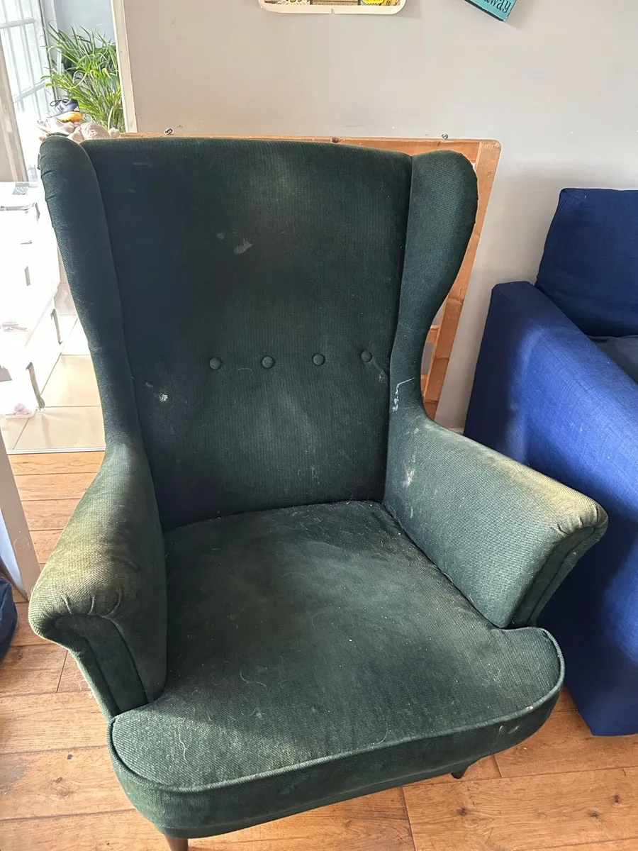 Green ikea strandmon armchair - Image 1