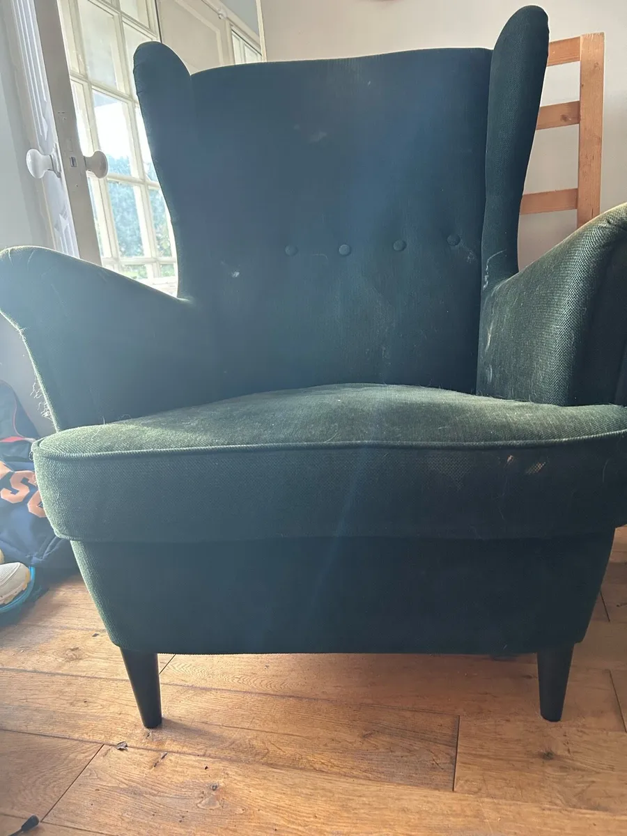 Green ikea strandmon armchair - Image 2