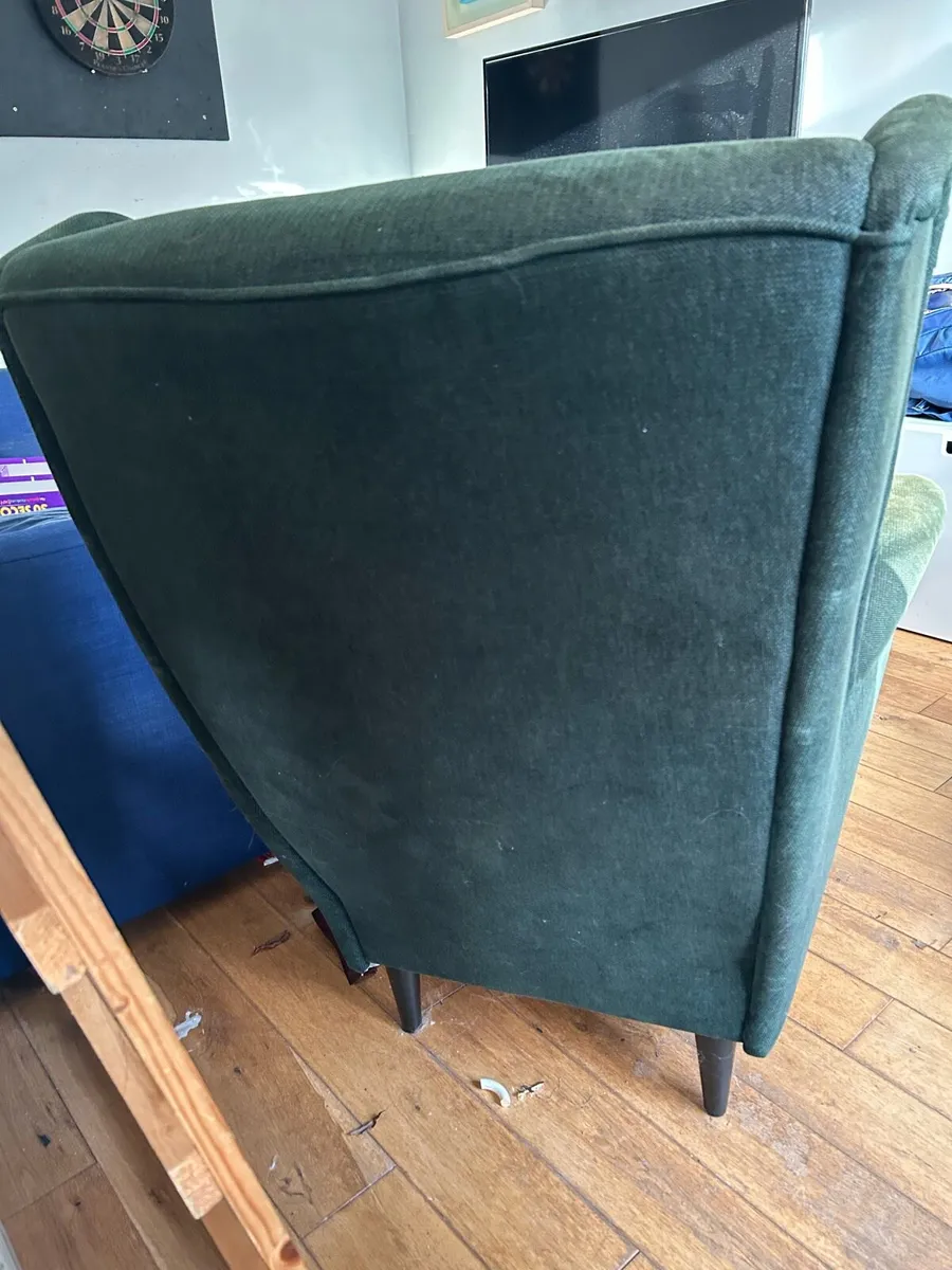 Green ikea strandmon armchair - Image 3
